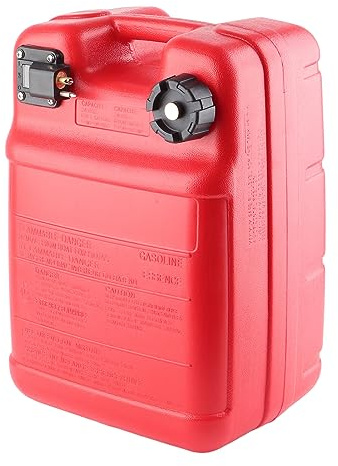 Réservoir de Carburant Portable pour Bateau 24L compatible avec Plastique Rouge avec Filtre et Poignée de Transport