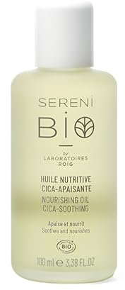 SéréniBio Huile Nutritive Centella Asiatica - Soin Visage Professionnel Certifié Bio Végan et Équitable - Apaise et Nourrit - Huile Hydratante Peaux Cheveux Ultra Sensibles - 100ml
