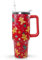 Ceovfoi 40 Oz Gingerbread Tumbler With Handle, Coffee Travel Mug Cup Water Bottle, Christmas Decor and Gifts for Women
