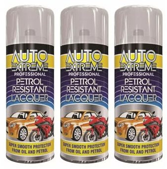 YSAMAX Petrol Resistant Lacquer Clear Spray Paint, Durable, Long-Lasting Protective Layer, Versatile Protection For Automotive Parts, Fuel Tanks, And Machinery, 400ML (3PCS)