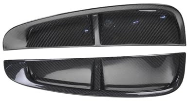 2 Stück Seitenschlitze Kotflügelverkleidung Seitenschlitze Abdeckung Glänzend Dry Carbon Add On Style Kompatibel for Porsche Panamera 971 2017+