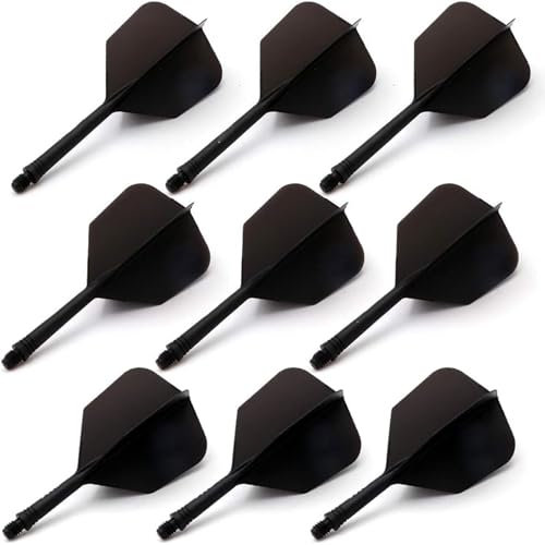 Scinzene 9 Stück Dart Flights Mit Schaft, 75mm Dart Zubehör, Dart Flight, K Flex Flights Darts, Target K Flex, Dart Schäfte, Kflex Dart Flights
