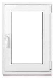 Framex Ventana de sótano PVC pequeña blanca de ANCHO x ALTO 60 x 80 cm (600 x 800 mm), doble acristalamiento (32 mm), oscilobatiente, DIN derecha, Premium