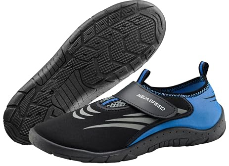 Aqua Speed 27 modische Aqua Schuhe + Microfaserhandtuch | Herren | Damen | Jungen | Mädchen | Jugendliche | Profilsohle, Farbe:27 Aqua Shoe - B, Größe:35