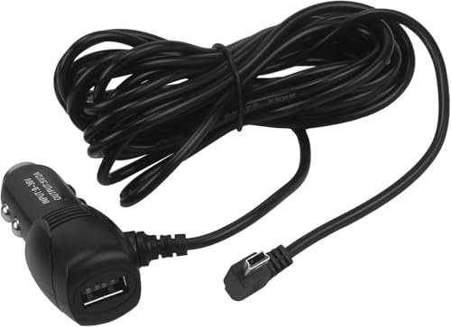Dash Cam Power Lead Cable, 12V to 5V Straight Mini USB Charging Cable In Car Charger Adapter, 1 USB Port, 3.5M Wire Long, DC 2A Power Supply Cable Cord for Dash Cams, GPS Navigation, DVR, Sat Navs