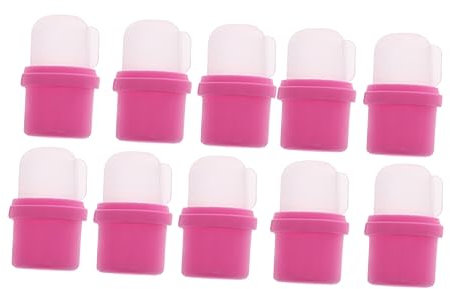 OATIPHO 10Pcs Reusable Silicone Nail Polish Remover Caps Manicure Tools Nail Soaker Covers for Uv Gel Removal at Home and Salon