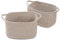 Woodluv Woven Storage Basket of 2, Cotton Rope Basket for Shelves, Baskets Storage for Toys, Books, Shoes, Home Bathroom Decor, 33x23x20cm, Beige