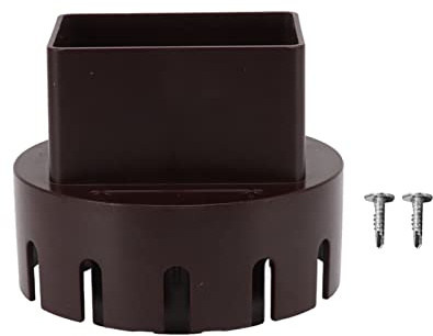 Regenrinnen-Adapter, Fallrohr-Anschluss aus Kunststoff für kreisförmige Abflussrohre, inklusive 2 Schrauben (#2)
