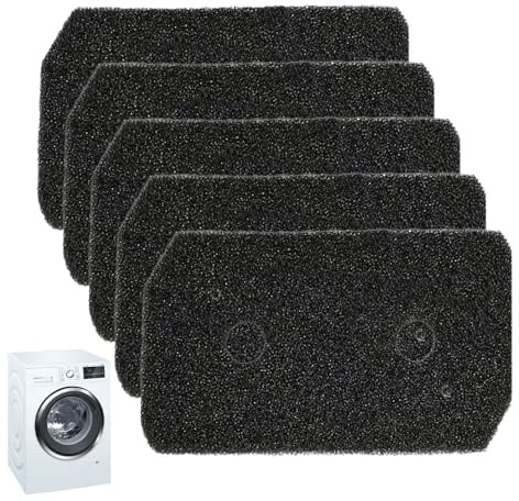 5 Stück 12007650 Schwammfilter Für Wärmepumpe Trockner Wärmepumpentrockner Filter Schaumfilter Filtermatte 228×128×20mm Filterschwamm Für Siemens Trockner Kondenstrockner Schaumfilter