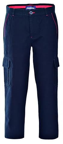 Rossini - A85020 - Adelaide Pantalone da Lavoro, 100% Cotone Twill, Elastico ai Fianchi, Chiusura con Cerniera e Bottone (IT, Testo, 4XL, Regular, Regular, Blu)