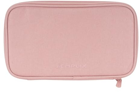 SEMPLIX Aufbewahrungstasche für Scheren & Nähzubehör – gepolstert, mit Reißverschluss, 25 x 14 x 2 cm (Rose)