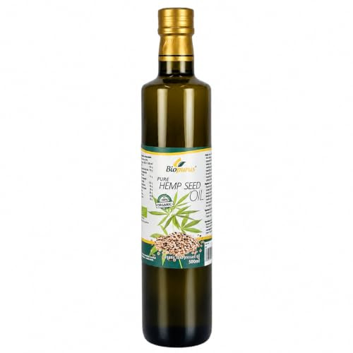 Pure Certified Organic Cold Pressed Hemp Seed Oil 500ml Biopurus