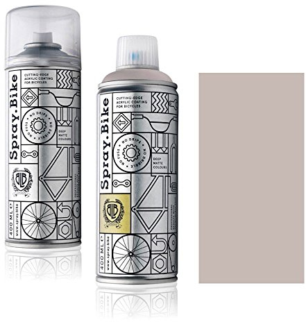 SPRAY.BIKE Fahrrad Lackspray in versch. Farben - KEINE GRUNDIERUNG notwendig - Acryllack/Lack Spray in 400 ml Spraydose, Matt- und Klarlack Optik möglich (Altrosa Clay Hill, Klarlack Set)