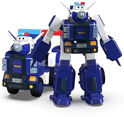 SUPER WINGS – VERWANDELBARES ROBOTERFAHRZEUG PAUL’S CRUISER 18 cm + 1 FIGUR 5 cm – Wagen und Spielflugzeug Transform-a-Bots aus der Zeichentrickserie – Spielzeug für Kinder ab 3 Jahren