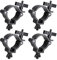 4x Equinox TC 50B PRO Aluminium 50kg Black Half Coupler Lighting Clamp