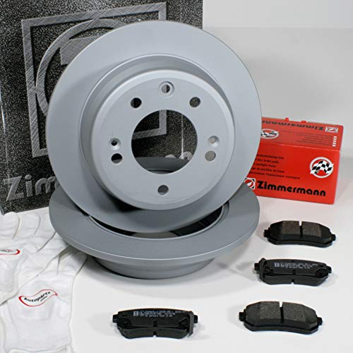 Autoparts-Online Set 60015944 Zimmermann Bremsscheiben 302 mm Coat Z Bremsen Bremsbeläge für hinten die Hinterachse