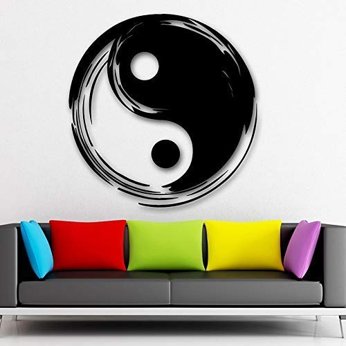 Yin Yang Taijitu Wandtattoos Chinesische Philosophie Amulett Wandaufkleber Für Schlafzimmer Removable Wall Decor Wallpaper 42X43 Cm