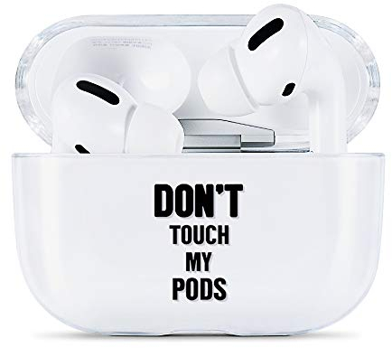 AKABEILA Hülle Kompatibel mit Apple AirPods Pro Case Süße DIY Muster Schutzhülle Transparente Silikon Dünne Air Pods Pro 1st Gen 2019 Kabellose Ladehülle Front LED Sichtbar
