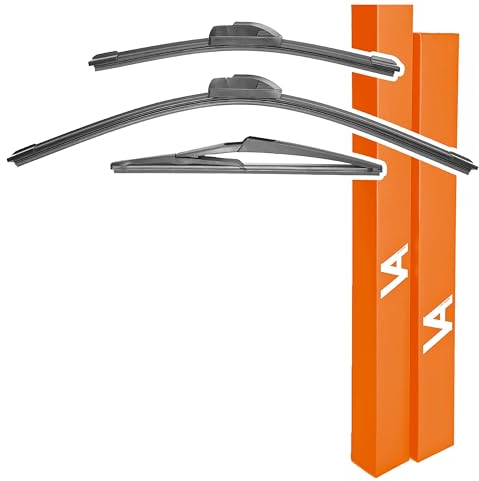 VIA ALBION® Wiper Blades for: NISSAN JUKE (Pre facelift*, 2010-2016*) • All-Weather Front & Rear Wipers Set