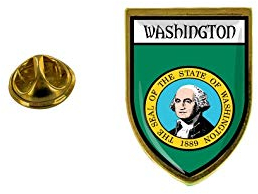 Akachafactory Pin Anstecker Anstecker Anstecker Stadt Flagge USA Washington
