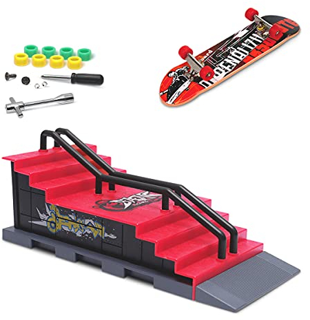 KETIEE Finger Skateboard Rampe, Mini Griffbrett Skate Park Kit Rampenteile Fingerboard DIY Finger Skate Boarding Ultimate Sport Training Requisiten Spielzeug für Kinder, F