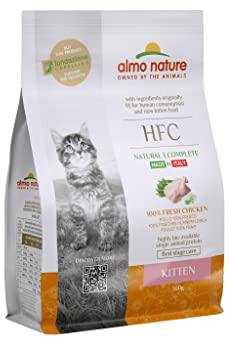 Almo Nature HFC Kitten - Trockennahrung für junge Katzen mit frischem Huhn ursprünglich Lebensmittelqualität und werden jetzt für Katzennahrung verwendet