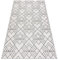 Teppich SISAL Flat Indoor Outdoor – Wetterfest & Pflegeleicht – Modern & Robust – Für Wohnzimmer Balkon Terrasse – Quadrate Diamanten Muster – Creme/Grau 80x150 cm