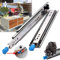 YONIISEA Schwerlastauszug mit Verriegelung 900/1100/1200/1500 mm Schubladenführung, Vollauszug Seitenmontage Schubladenauszüge ​- Heavy Duty Drawer Slides 53mm, Tragkraft 120 Kg,44in/1100mm