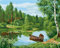 Artnapi Malen nach Zahlen Erwachsene mit Rahmen | DIY Handgemalt | Wald-Landschaft | Kit für Anfänger und Erwachsene | Set inklusive Acrylfarben & Pinsel | 40x50cm Leinwand | Ideal als Geschenk