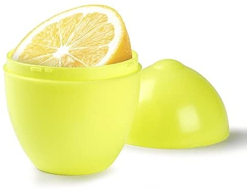 CABLEPELADO Guarda Limón, guarda Limón nevera, Recipiente Conserva, Estuche de plástico, Apto para Lavavajillas, Plástico libre de BPA, Amarillo