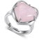 JSDDE Rose Quartz Healing Crystal Stones Ring Adjustable Heart Crystals Gemstone Rings Jewelry for Women Valentines Gift