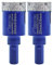 SHDIATOOL Broca de Diamante 2PC 25mm Sierra Perforadora de Vástago Triangular Porcelana Cerámico Azulejo Granito Mármol