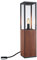 Paulmann 94674 Plug & Shine LED Außenleuchte Pollerleuchte Venea IP44 eckig incl. 1x2 Watt dimmbar Lichtobjekt Holz E14