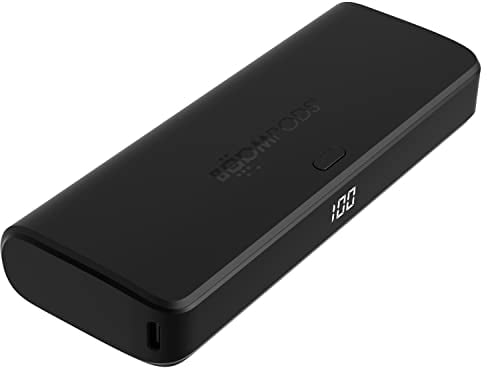 Boompods Powerboom20 Powerbank 20000mAh - Universal USB/USB-C Power Bank klein, Kompakte Akkustation für 2 Geräte, Tragbarer Ultraleichte Ladestation LED-Anzeige für Handy, Tablets und Reisen