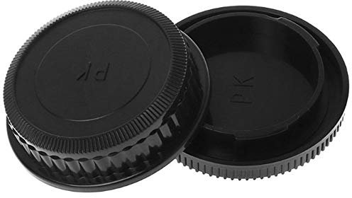 Camera Body and Rear Lens caps Compatible with PK K Mount DSLR Camera K10D K20D K100D K100D Super K110D K200D K-1 K-01 K-3 K-5 and Lens 35mm DA L F2.4 AL,FA 150-450mm f/4.5-5.6 DC AW