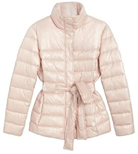 Trussardi Jeans Jeans Donna Giacca Giubbotto con Cintura Shiny Nylon Light 56S008011T004447 46 Rosa Sepia Rose P074