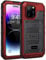 Beeasy for iPhone 14 Pro Max Case Waterproof Heavy Duty Shockproof Tough Metal Armour Cover Dustproof Built-in Screen Protector, 360 Full Body Military Protective Rugged Case for 14 Pro Max Red