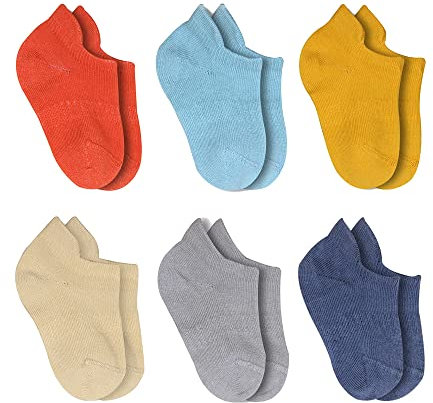 bistyle Baumwolle 6 Paar Baby Socken für Neugeborene Säugling 0-6 Monate bis 3 Jahre | Stopper Socken Nahtlos Socken | Jungen Mädchen Kindersocken (as3, age, 12_months, 24_months, Rot)