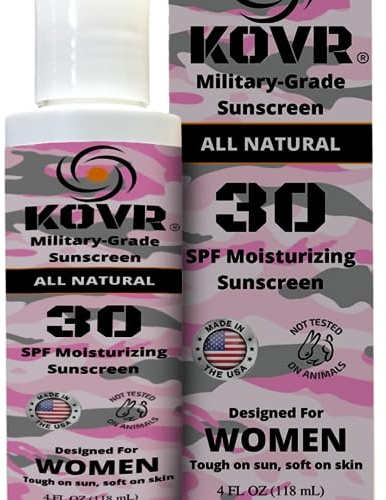 Kovr Organic Sun Protection SPF 30 Mineral Sunblock - Coral Reef Friendly Face & Body Lotion | Wide Spectrum Moisturising Grape/UVB Travel Sun Protection, Unscented |