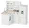 COSTWAY Eck Spielküche mit separatem Kühlschrank, Kinderküche Holz mit Sound, inkl. Spielzubehör, für Kinder ab 3 Jahre, weiß, 86 x 65 x 85cm