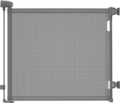 “Treppenschutzgitter Ausziehbare für Babys,0-140 cm,83 cm Hoch Baby Absperrgitter Treppenschutzrollo,Einhändig Bedienbar,Geeignet für Treppen/Türen/Innen & Außen türschutzgitter (140cm/grau)