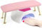 Nail Arm Rest, Nail Arm Rest for Acrylic Nails with Non-slip, Professional Microfiber Leather Hand Rest Nail Table Desk Manicure Pillow Cushion for Nail Salon Use (Pink)