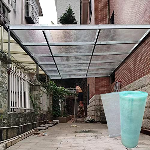 Placas de Policarbonato para Exterior,Planchas Transparentes e Impermeable,1.2 mm de Grosor,para Techo,Invernaderos,Jardín,Fácil de Cortar,con Tornillos,Personalizable (W*L:1x2m)