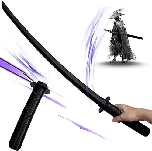 behound 3D Printed Gravity Retractable Samurai Sword Model Toys - Telescopic Katana Toy, 2023 New Creative Cos Plastic 3D Print Retractable Sword, 3D Printing Gravity Knife Fidget Samurai Toy (Black)