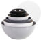 BoxedHome Mixing Bowl Set with Lid, Mixing Bowls, 12-Pack Mixing Bowl Set, Plastic Salad Bowl Non-Slip Stackable Serving Bowls for Kitchen (6 Bowls and 6 Lids, Grey)