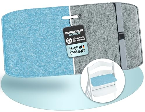 easy and green Sitzkissen Hochstuhl kompatibel mit Hauck Hochstuhl Alpha, Beta, Arketa - Made in Germany - Waschbares Hochstuhl Kissen aus upcycling rPET Filz