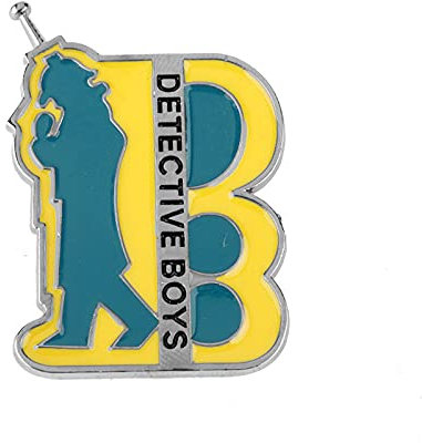 Detektiv-Brosche für Jungen, Conans Kommunikator, Anstecknadel, Vox-Caster, Abzeichen, Cosplay-Schmuck, 35 mm, Metall