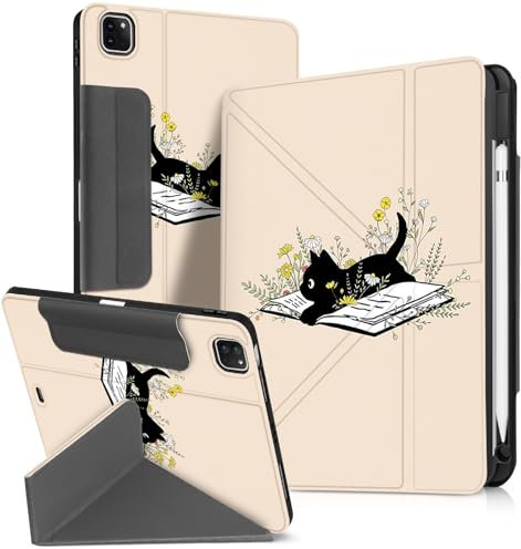 Miss Adola Schutzhülle für iPad Air 11 Zoll M3 2025 & M2 2024/Air 5. / 4. Generation 10,9 Zoll/Pro 11 Zoll Hülle – mit Stifthalter für Mädchen Jungen Frauen Männer Niedlich Cartoon Cool Anime Kawaii