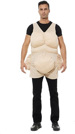 EraSpooky Erwachsene Unisex Fat Suit Lustiges The Old Chubby Halloween Kostümzubehör