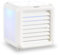 Sogo Mini Climatizador De Aire Portátil Con 7 Colores LED Y Caja De Agua Desmontable - Enfriador Aire Personal USB 3 Velocidades - Aire Acondicionado Compacto Con Flujo Ajustable Sin Adaptador